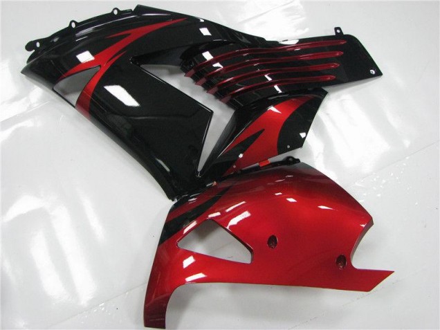 Rouge Noir Carénage Moto ZX14R ZZR 1400 06-11 Rouge Noir Carénage Moto ZX14R ZZR 1400 06-11