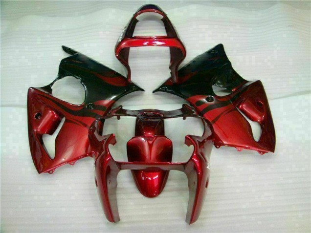 Rouge Noir Carénage Moto ZX6R 00-02 Rouge Noir Carénage Moto ZX6R 00-02