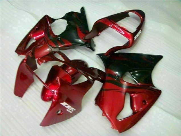 Rouge Noir Carénage Moto ZX6R 00-02 Rouge Noir Carénage Moto ZX6R 00-02
