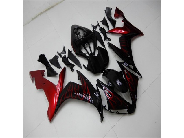 Rouge Noir Carénages Moto R1 04-06 Rouge Noir Carénages Moto R1 04-06