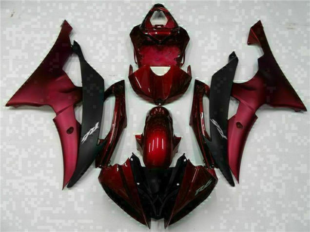 Rouge Noir Carrosserie Moto R6 08-16 Rouge Noir Carrosserie Moto R6 08-16