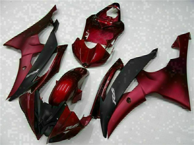 Rouge Noir Carrosserie Moto R6 08-16 Rouge Noir Carrosserie Moto R6 08-16