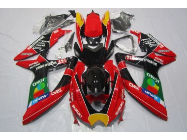 Rouge Noir Jomo Carénage Moto GSXR 600 K8 08-10