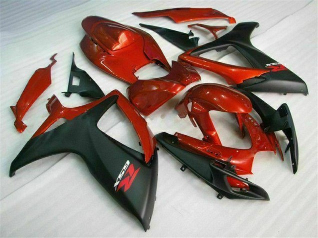 Rouge Noir Kit Carénages Motos Complet GSXR 600 / 750 K6 06-07