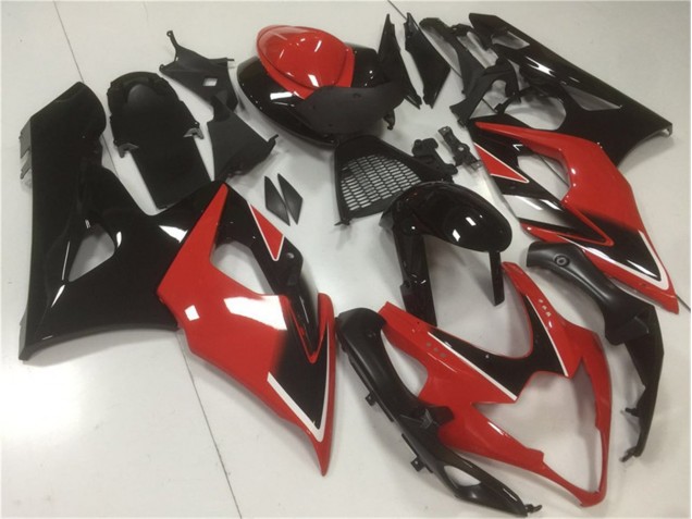 Rouge Noir Kit Carénages Motos GSXR 1000 K5 05-06 Rouge Noir Kit Carénages Motos GSXR 1000 K5 05-06