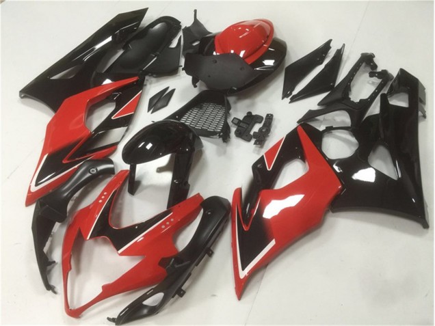 Rouge Noir Kit Carénages Motos GSXR 1000 K5 05-06 Rouge Noir Kit Carénages Motos GSXR 1000 K5 05-06