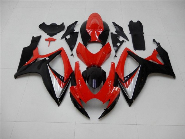 Rouge Noir Kit Carénages Motos GSXR 600 / 750 K6 06-07