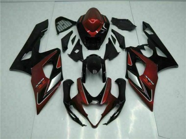 Rouge Noir Kit Carénages Motos & Plastique GSXR 1000 K5 05-06