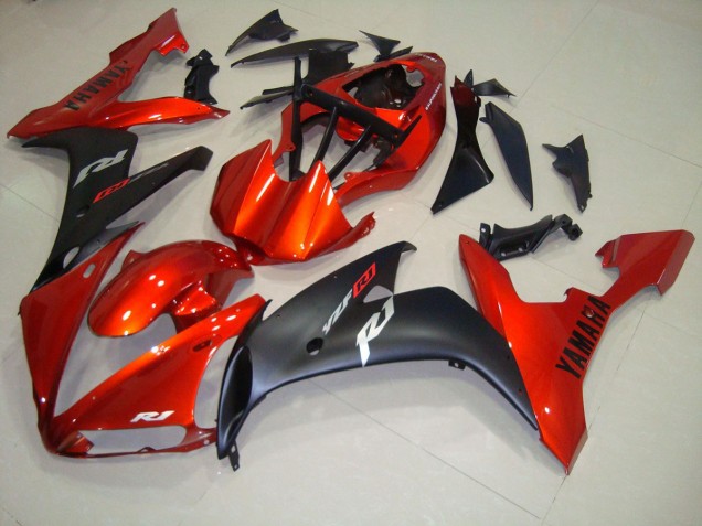 Rouge Noir Mat Carénage Moto R1 04-06