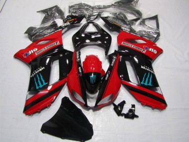 Rouge Noir Monster Carénage Moto ZX6R 07-08
