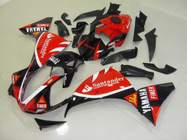 Rouge Noir Santander Carénage Moto R1 12-14