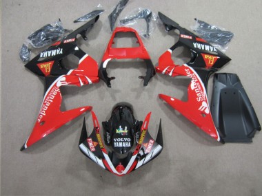 Rouge Noir Santander Carénage Moto R6 03-05