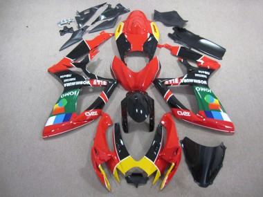 Rouge Noir Vert Carénage Moto GSXR 750 K6 06-07