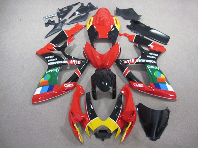 Rouge Noir Vert Carénage Moto GSXR 750 K6 06-07