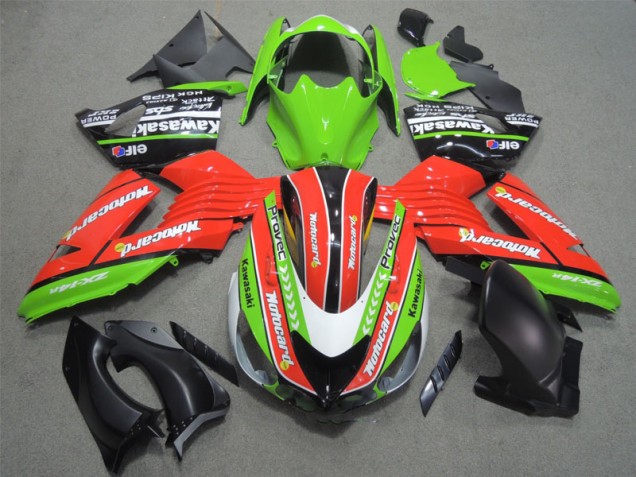 Rouge Vert Motocard Carénage Moto ZX14R ZZR 1400 06-11 Rouge Vert Motocard Carénage Moto ZX14R ZZR 1400 06-11