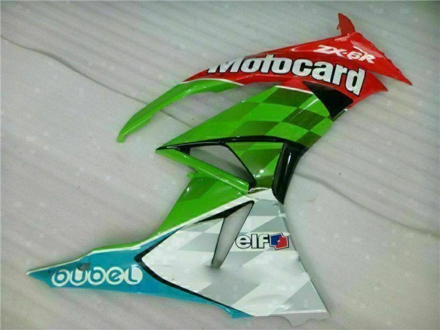 Rouge Vert Motocard Carénage Moto ZX6R 09-12 Rouge Vert Motocard Carénage Moto ZX6R 09-12