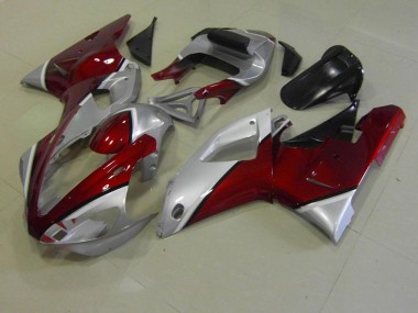 Rouge et Argent Carénage Moto R1 00-01
