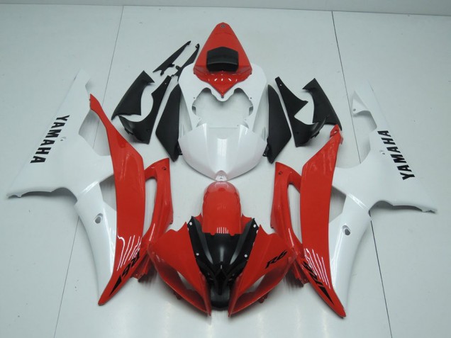 Rouge et Blanc Nacré Carénage Moto R6 08-16