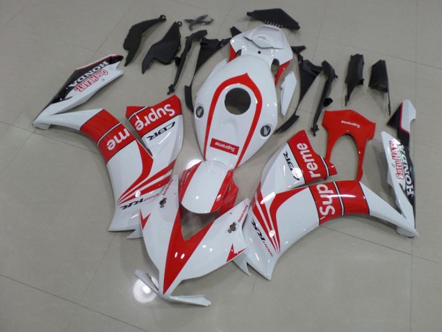 Rouge et Blanc Supreme Carénage Moto CBR 1000 RR 12-16 Rouge et Blanc Supreme Carénage Moto CBR 1000 RR 12-16