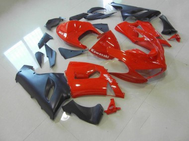 Rouge et Noir Mat Carénage Moto ZX6R 05-06