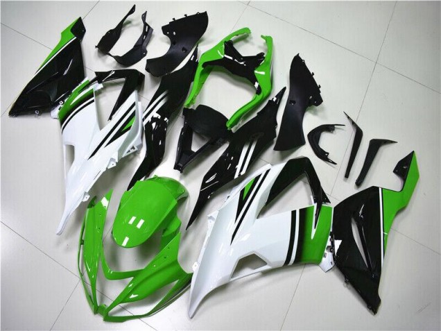 Vert Blanc Noir Carénage Moto ZX6R 13-18 Vert Blanc Noir Carénage Moto ZX6R 13-18