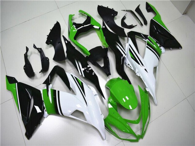 Vert Blanc Noir Carénage Moto ZX6R 13-18 Vert Blanc Noir Carénage Moto ZX6R 13-18