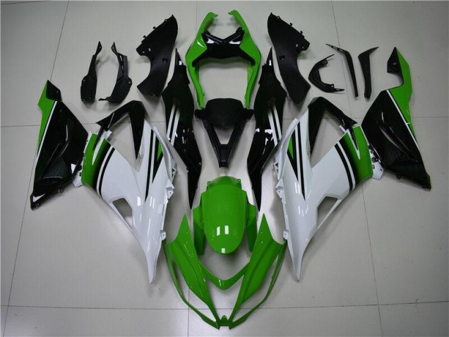 Vert Blanc Noir Carénage Moto ZX6R 13-18 Vert Blanc Noir Carénage Moto ZX6R 13-18