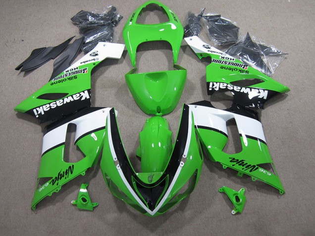 Vert Blanc Noir Ninja 636 Carénage Moto ZX6R 05-06