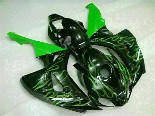 Vert Flamme Noir Carénage Moto CBR 1000 RR 06-07 Vert Flamme Noir Carénage Moto CBR 1000 RR 06-07