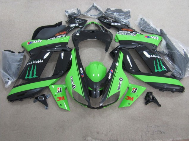 Vert Noir 3M Monster Carénage Moto ZX6R 07-08