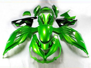 Vert Noir Carénage Moto ZX14R ZZR 1400 12-21