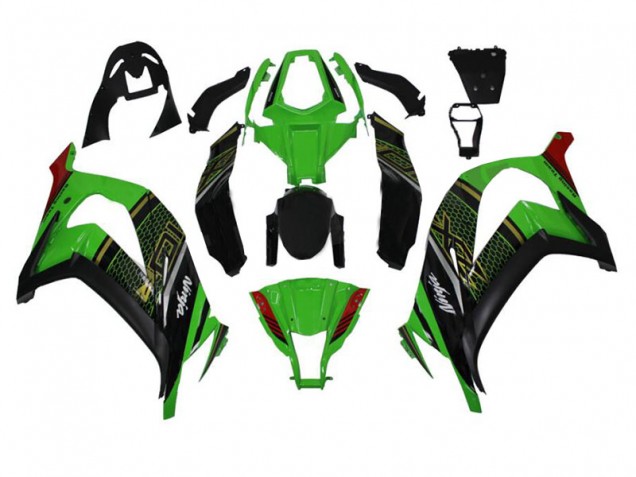 Vert Noir Carénages Moto ZX10R 11-15 Vert Noir Carénages Moto ZX10R 11-15