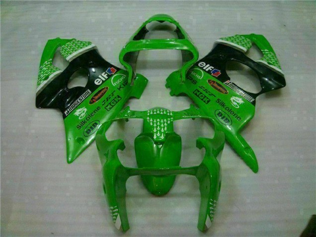 Vert Noir Carénages Moto ZX6R 00-02 Vert Noir Carénages Moto ZX6R 00-02
