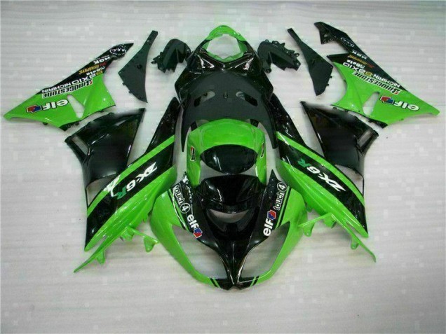 Vert Noir Carénages Moto ZX6R 09-12 Vert Noir Carénages Moto ZX6R 09-12