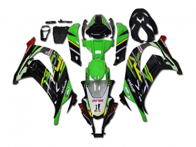 Vert Noir Kit Carénages Motos Complet ZX10R 11-15 Vert Noir Kit Carénages Motos Complet ZX10R 11-15
