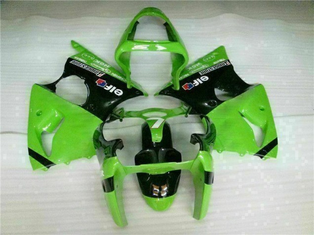 Vert Noir Kit Carénages Motos Complet ZX6R 00-02 Vert Noir Kit Carénages Motos Complet ZX6R 00-02