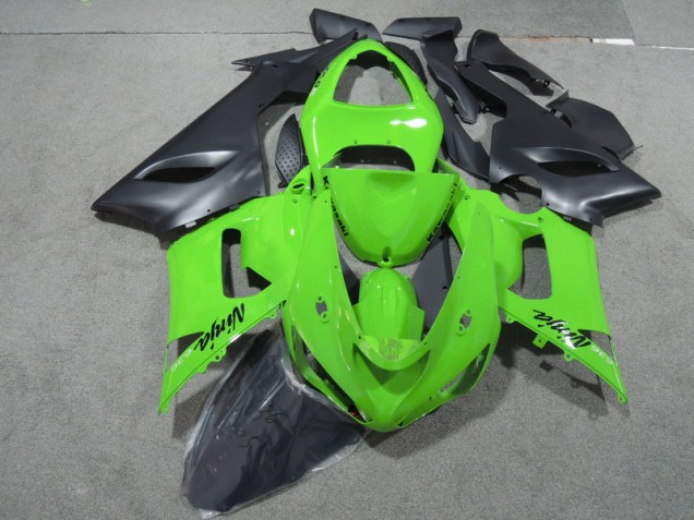 Vert Noir Ninja 636 Carénage Moto ZX6R 05-06 Vert Noir Ninja 636 Carénage Moto ZX6R 05-06