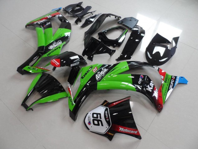 Vert Noir avec Number 66 Carénage Moto ZX10R 11-15