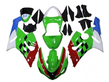 Vert Rouge Blanc Bleu Carénage Moto ZX6R 05-06