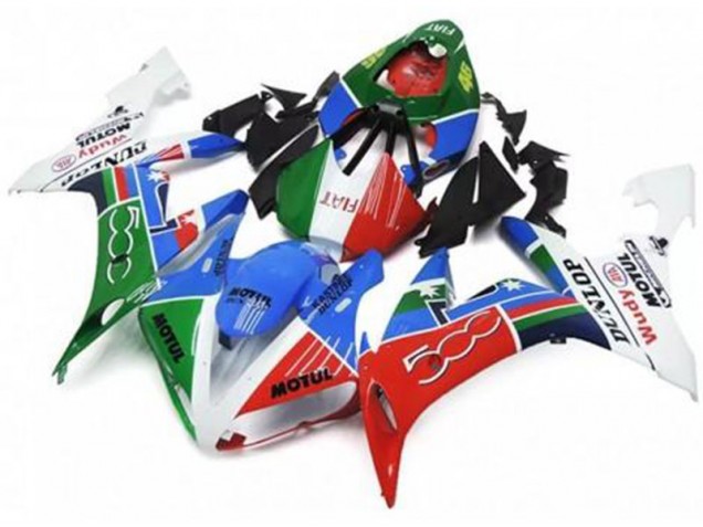 Vert Rouge Bleu Blanc Carénage Moto R1 04-06