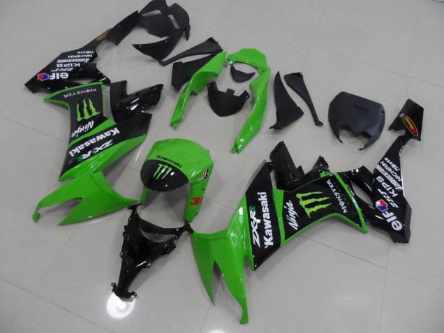Vert et Noir Monster Carénage Moto ZX10R 08-10