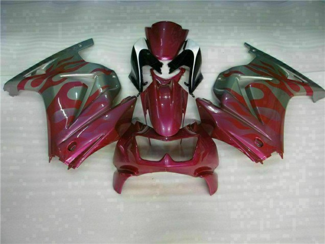 Violet Rouge Carénage Moto EX250 08-12 Violet Rouge Carénage Moto EX250 08-12