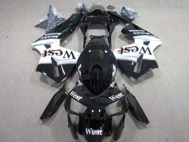 West Blanc Noir Carénage Moto CBR 600 RR 03-04 West Blanc Noir Carénage Moto CBR 600 RR 03-04